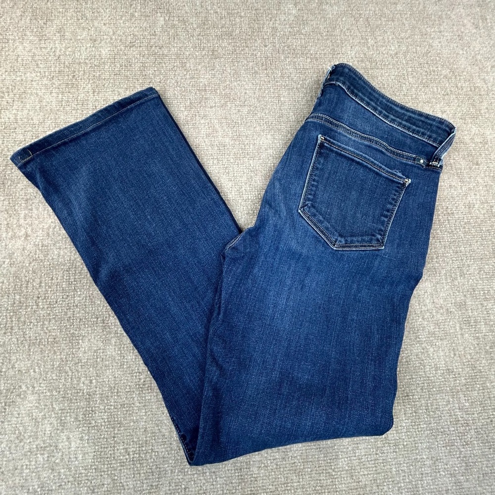 Lucky Brand Hayden Boot Jeans Women 6/28 Blue Denim Cotton Logo Mid Rise Stretch